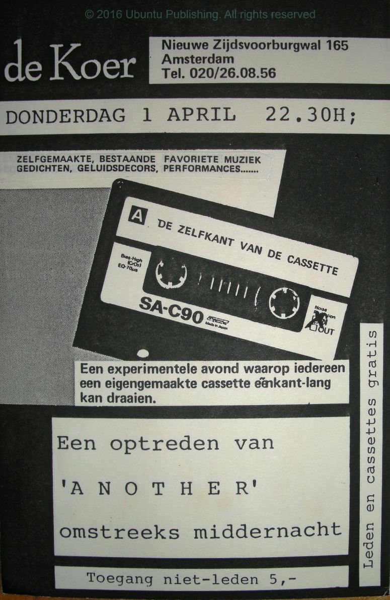 de Koer -de zelfkant van de cassette 1 April 1982 flyer watermarked